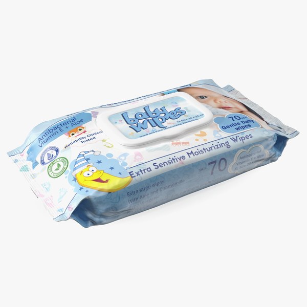 baby wet wipes 3D model