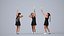 Basics0527 - A set containing 5 models of male and female adults standing in sport attire doing exer