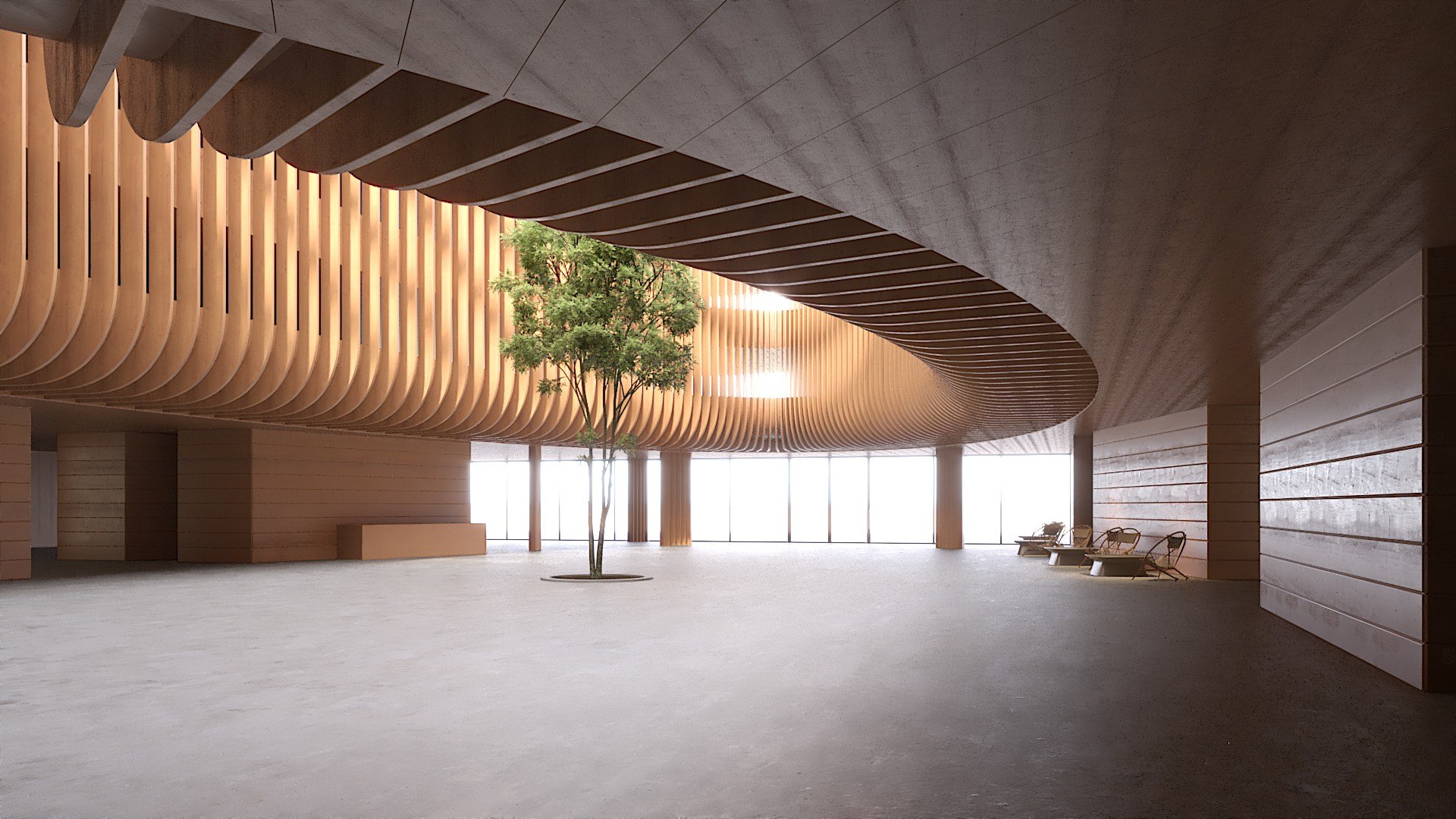 Ellipse Lobby Interior Model - TurboSquid 2137043