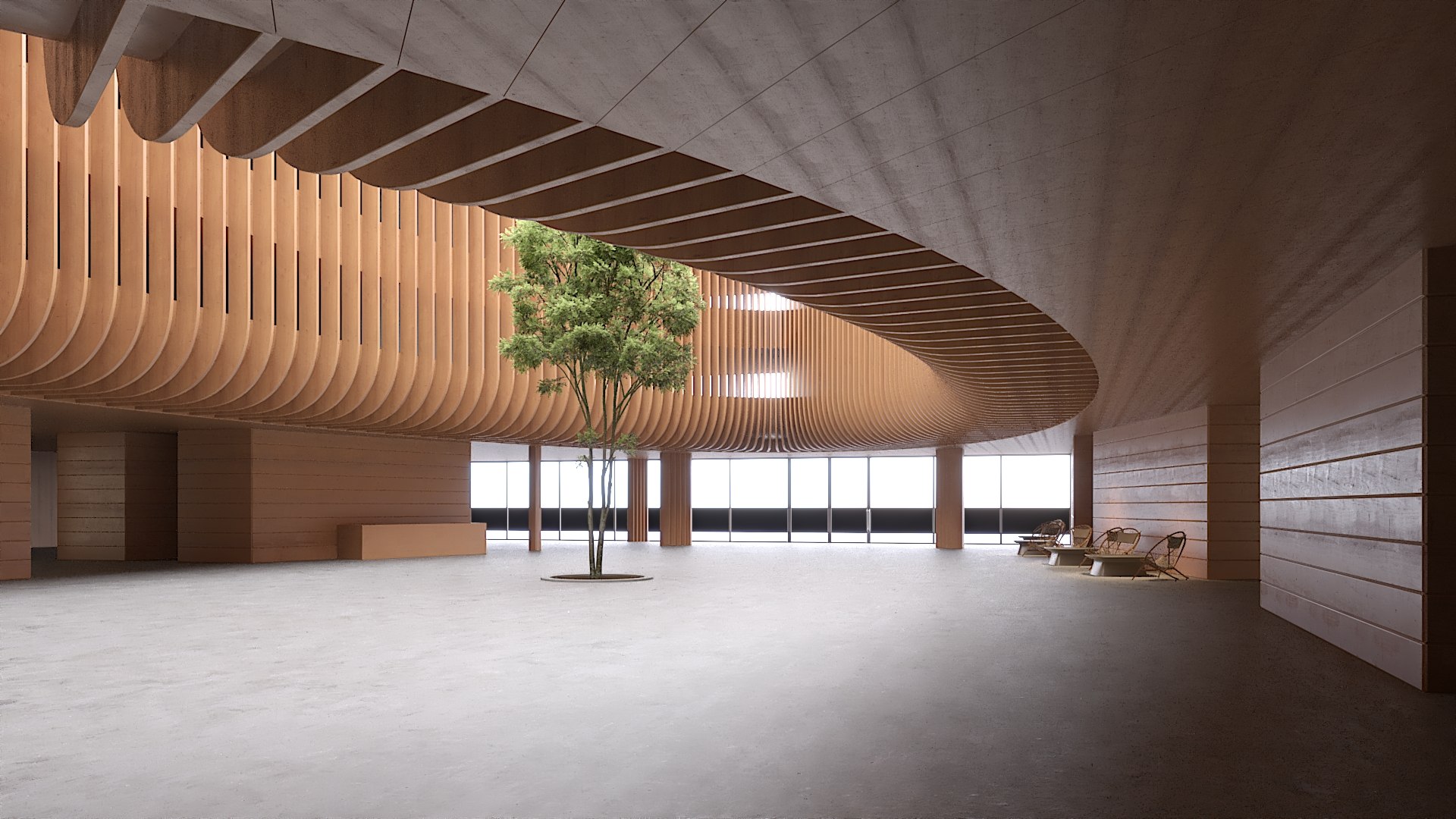 Ellipse Lobby Interior Model - TurboSquid 2137043