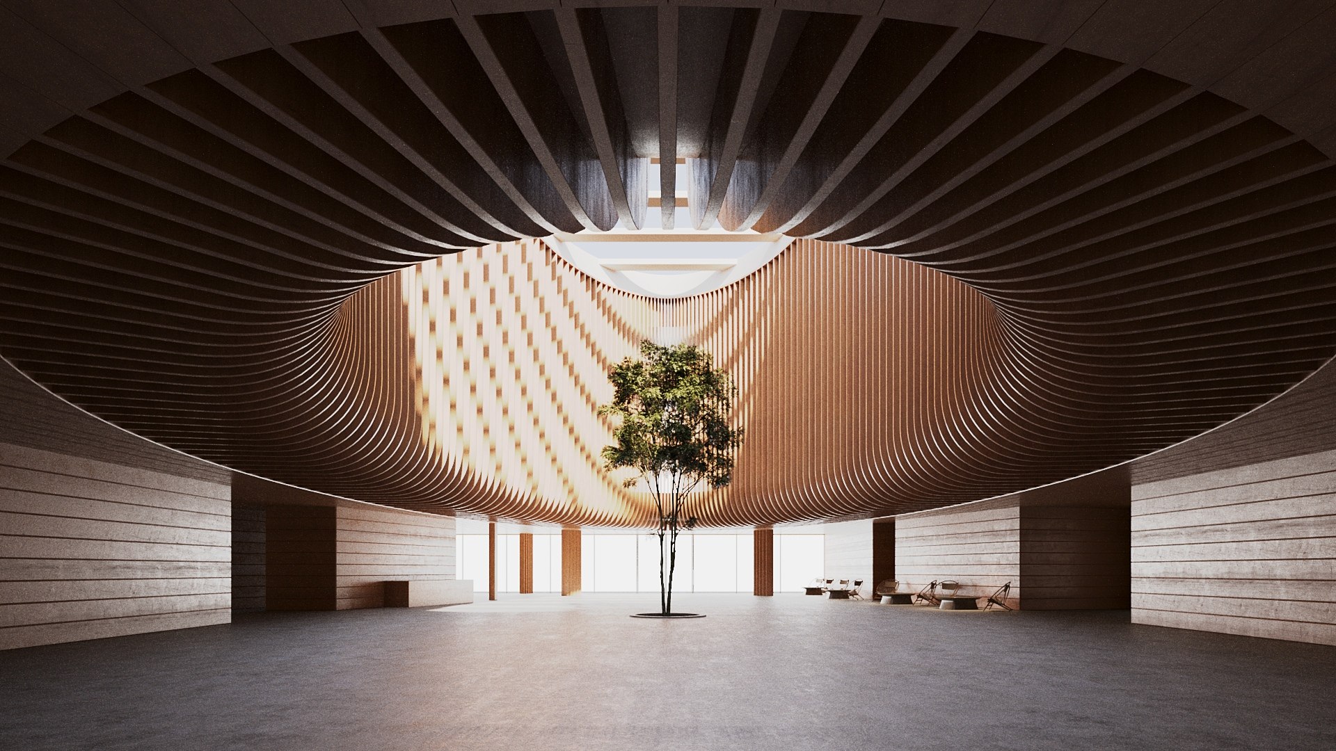 Ellipse Lobby Interior Model - TurboSquid 2137043