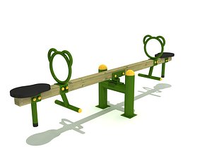 3D model wood seesaw
