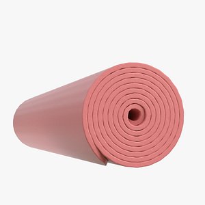 rolled yoga mat 3D model