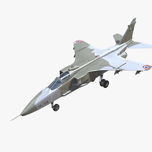 3D Jaguar Jet Fighter Aircraft Low-poly 3D model