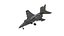 SEPECAT Jaguar Jet Fighter Aircraft Low-poly modèle 3D