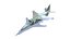 SEPECAT Jaguar Jet Fighter Aircraft Low-poly modèle 3D