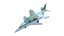 SEPECAT Jaguar Jet Fighter Aircraft Low-poly modèle 3D