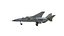 SEPECAT Jaguar Jet Fighter Aircraft Low-poly modèle 3D