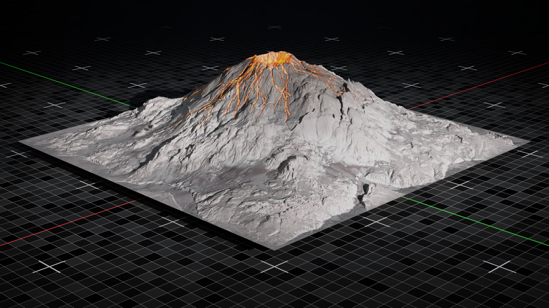 3D Volcano Version 1 - TurboSquid 2192155