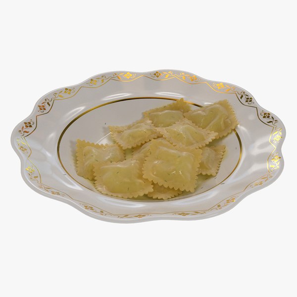 plate ravioli 3D model