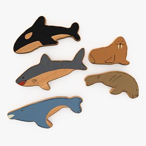 Wooden Toy Fishes