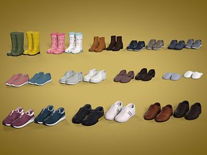 3D model shoes slipper