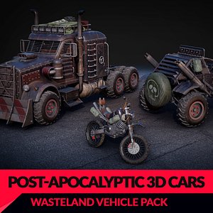 Post Apocalyptic 3D Cars Pack