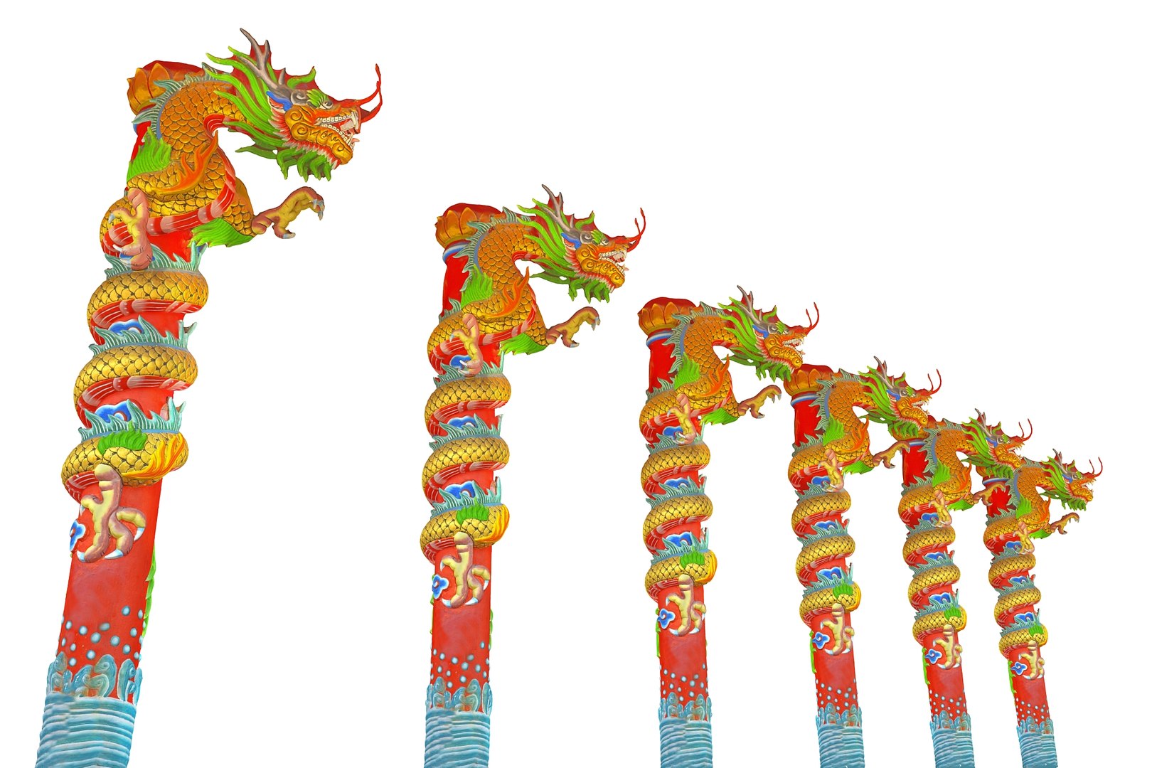 3D column pillar temple dragon - TurboSquid 1462706