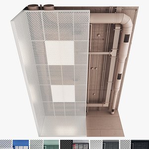 3D Decorative Ceiling Set 04 model