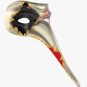 comedia dell arte mask 3d model
