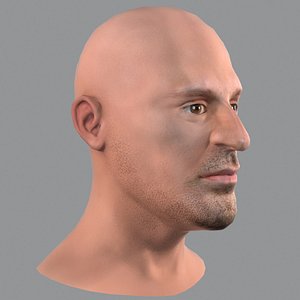 realistic male head 3d model