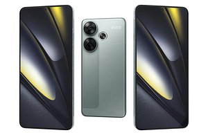 3D Xiaomi Poco F6 Green Low Poly