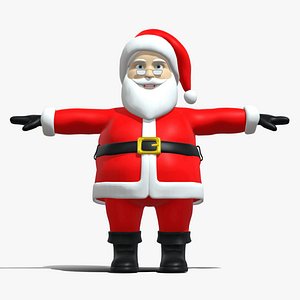 T-Pose Santa Claus 3d cartoon