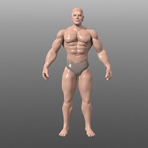 bodybuilder 3d obj