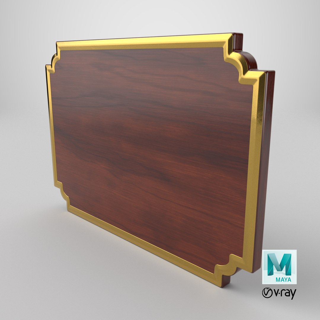 Wooden Nameplate 3D https://p.turbosquid.com/ts-thumb/uz/bjGhFR/YL/stemcell_maya_vray_render/png/1773963654/1920x1080/fit_q87/dfa6580fa98af515eff42d906887b87ec635c88f/stemcell_maya_vray_render.jpg