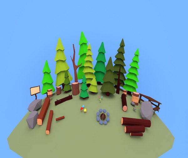 Small forest 3D model - TurboSquid 1231318