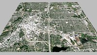 Cityscape Akron Ohio USA