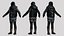 Streetstyle-Damenbekleidungsset – Low-Poly-Textur