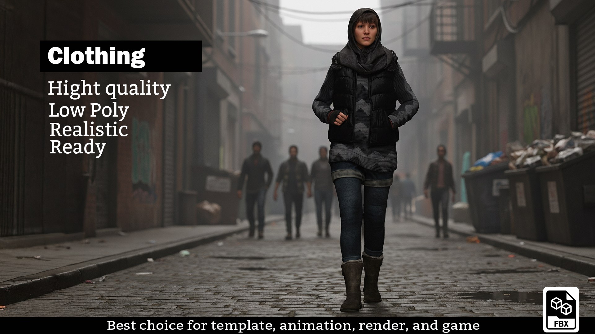 Street Style Female Clothing Set - Low Poly  Textured 3D https://p.turbosquid.com/ts-thumb/uz/iekUKQ/fa/arttemp/png/1765468170/1920x1080/fit_q87/d8d244649414d3f670afa2f40624222252de8218/arttemp.jpg