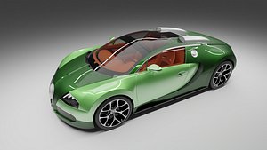 BUGATTI VEYRON GRAND SPORT METALLIC GREEN 3D