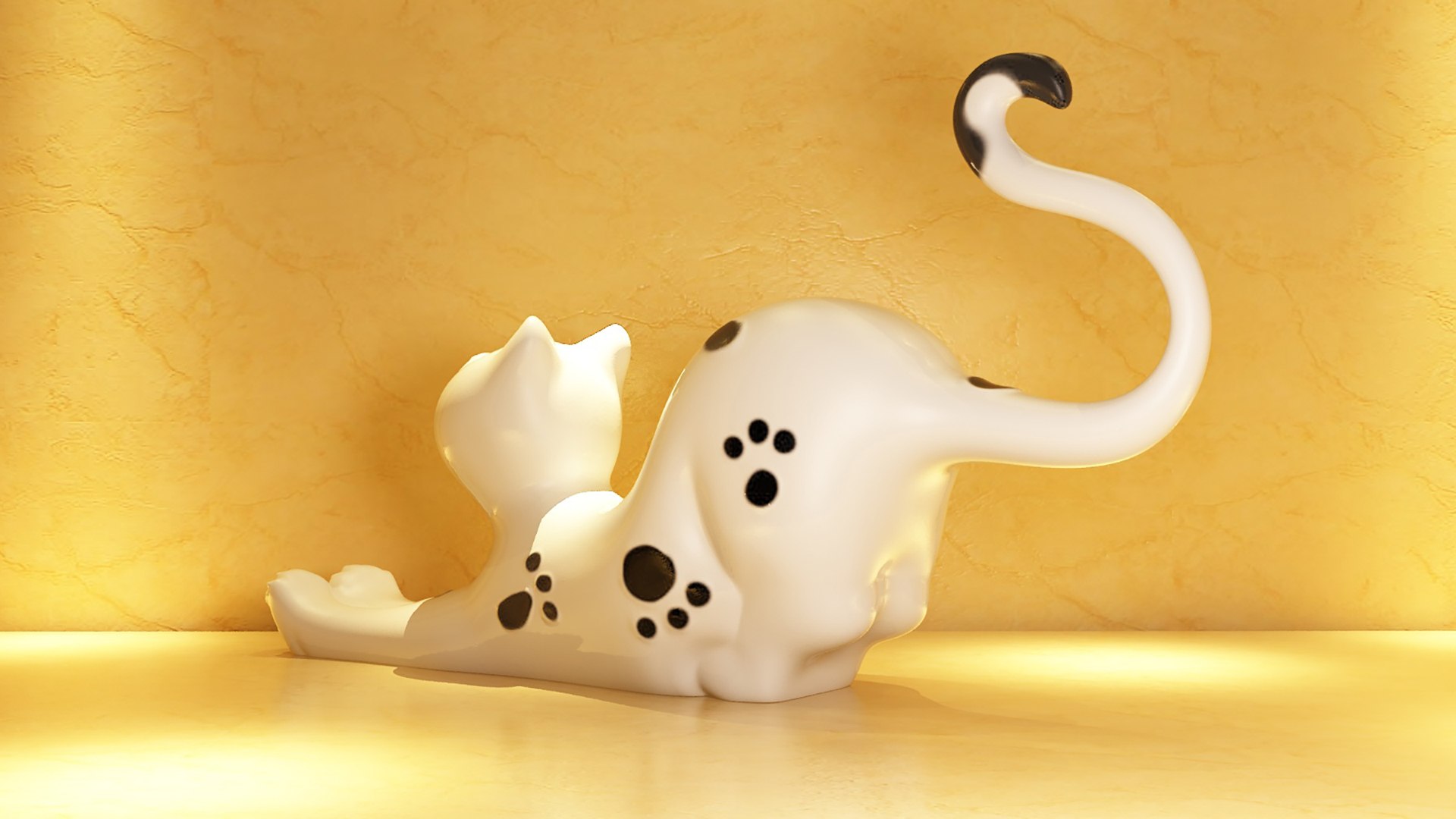 Relief Kitten Cat Kitty Lovely Refrigerator Sculpture Press Form