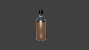 3d model of whiskey bottle