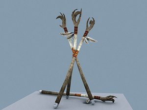 Free Low poly Druid/Witch Staff