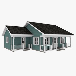 3D american small house