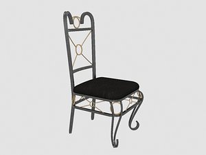 3d simple dining room chair