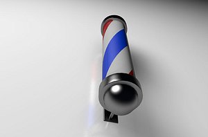 barber shop pole cilindro 3D