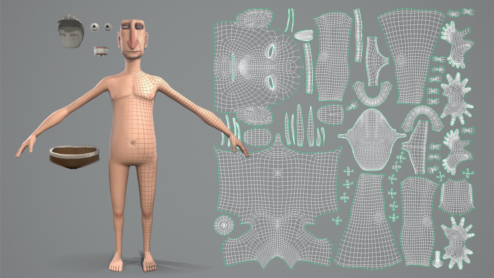 Cartoon Male Character Alfred Base Mesh Model - TurboSquid 1952794