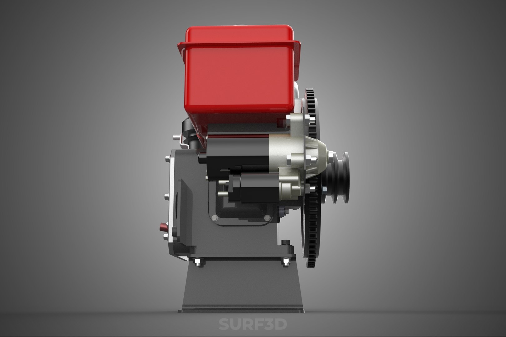 DIESEL ENGINE MACHINE MOTOR VEHICLE DYNAMO ALTERNATOR GENERATOR 3D ...