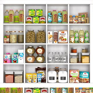 cupboard with food