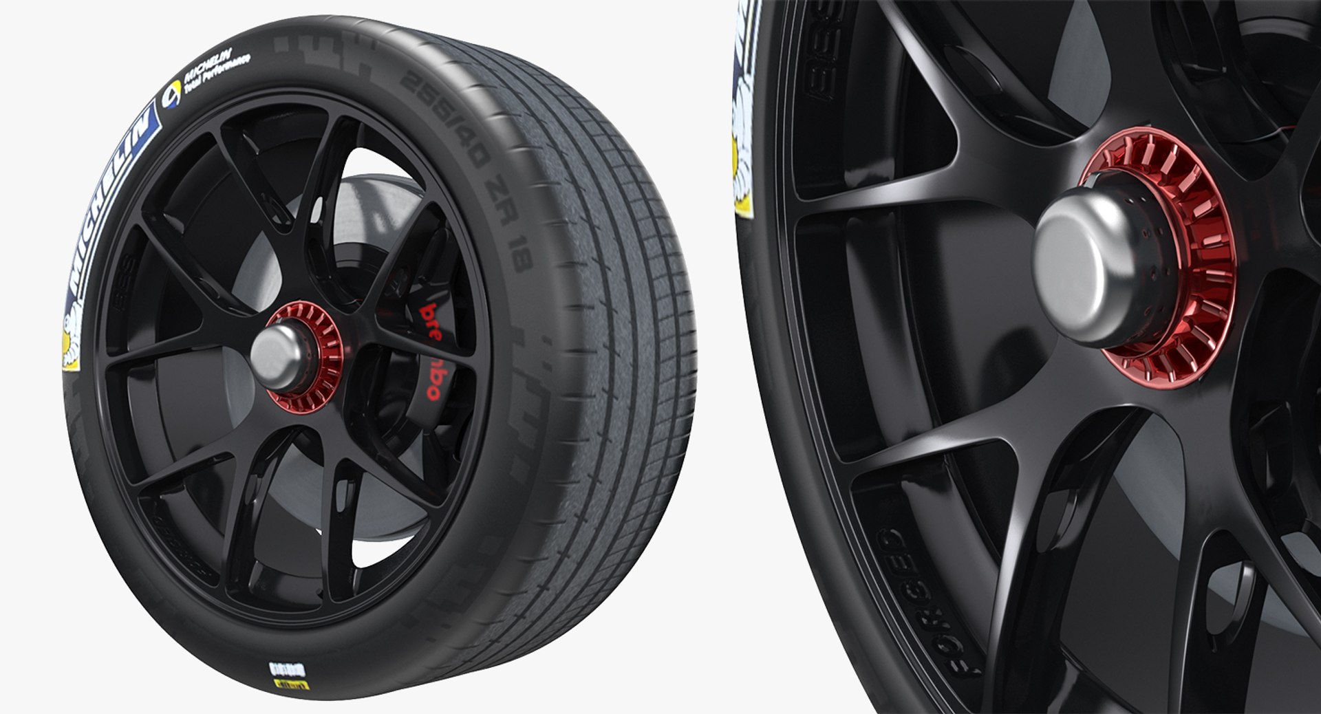 Toyota Racing Wheel 3D model preview