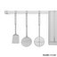 Kitchen tools on rail