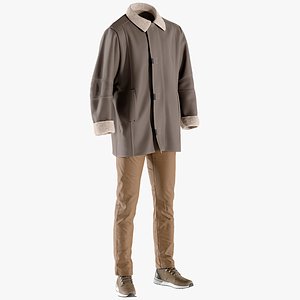 Men's Boots with Pants and Coat 15