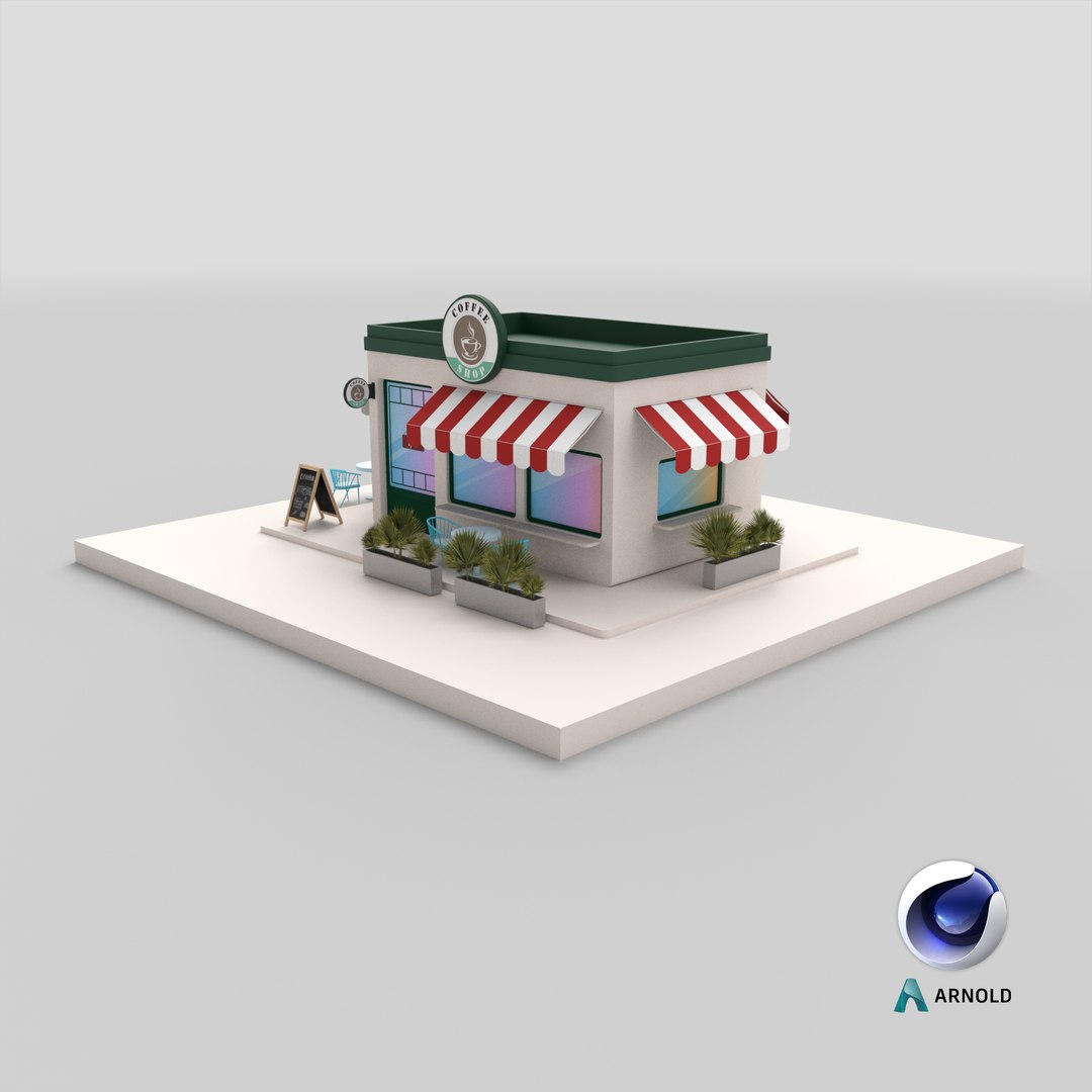 Coffee Shop model - TurboSquid 1978680