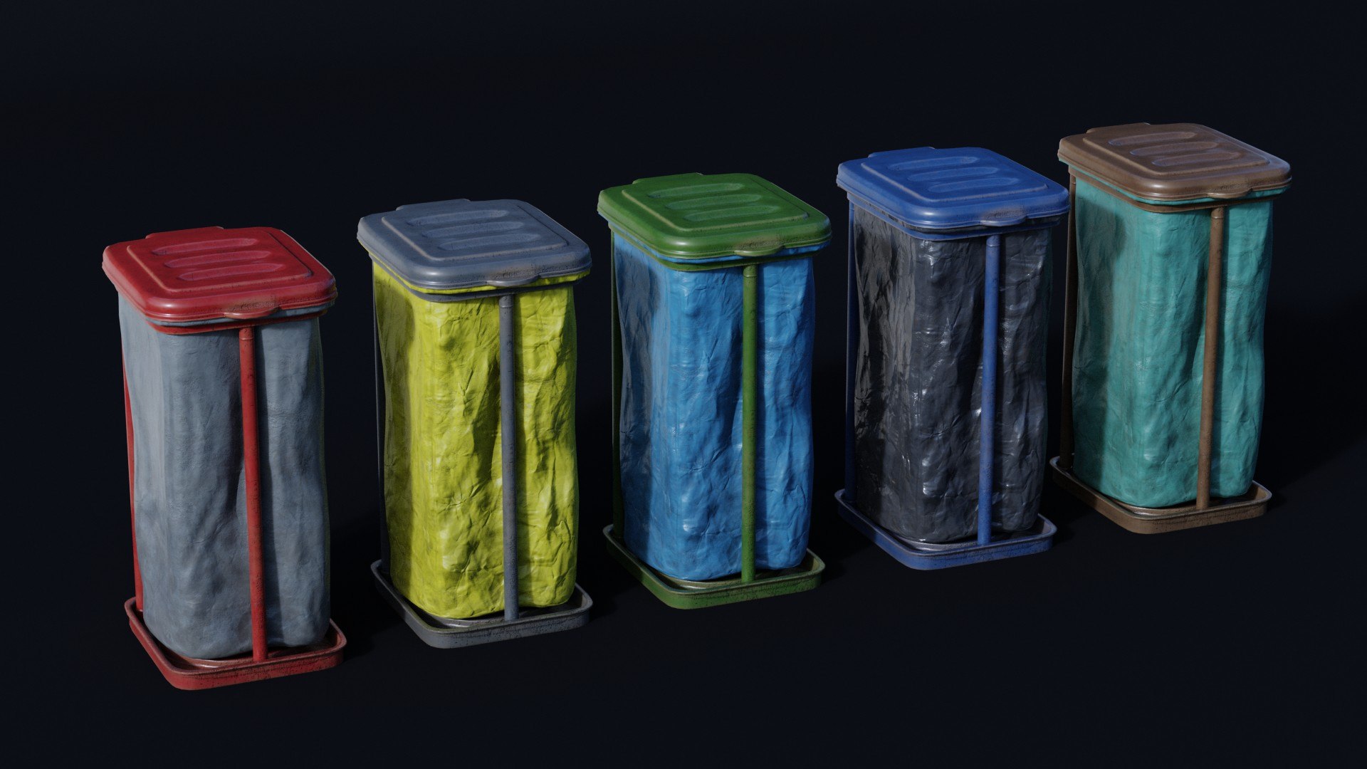 Trash Bin 3D Model - TurboSquid 2133840