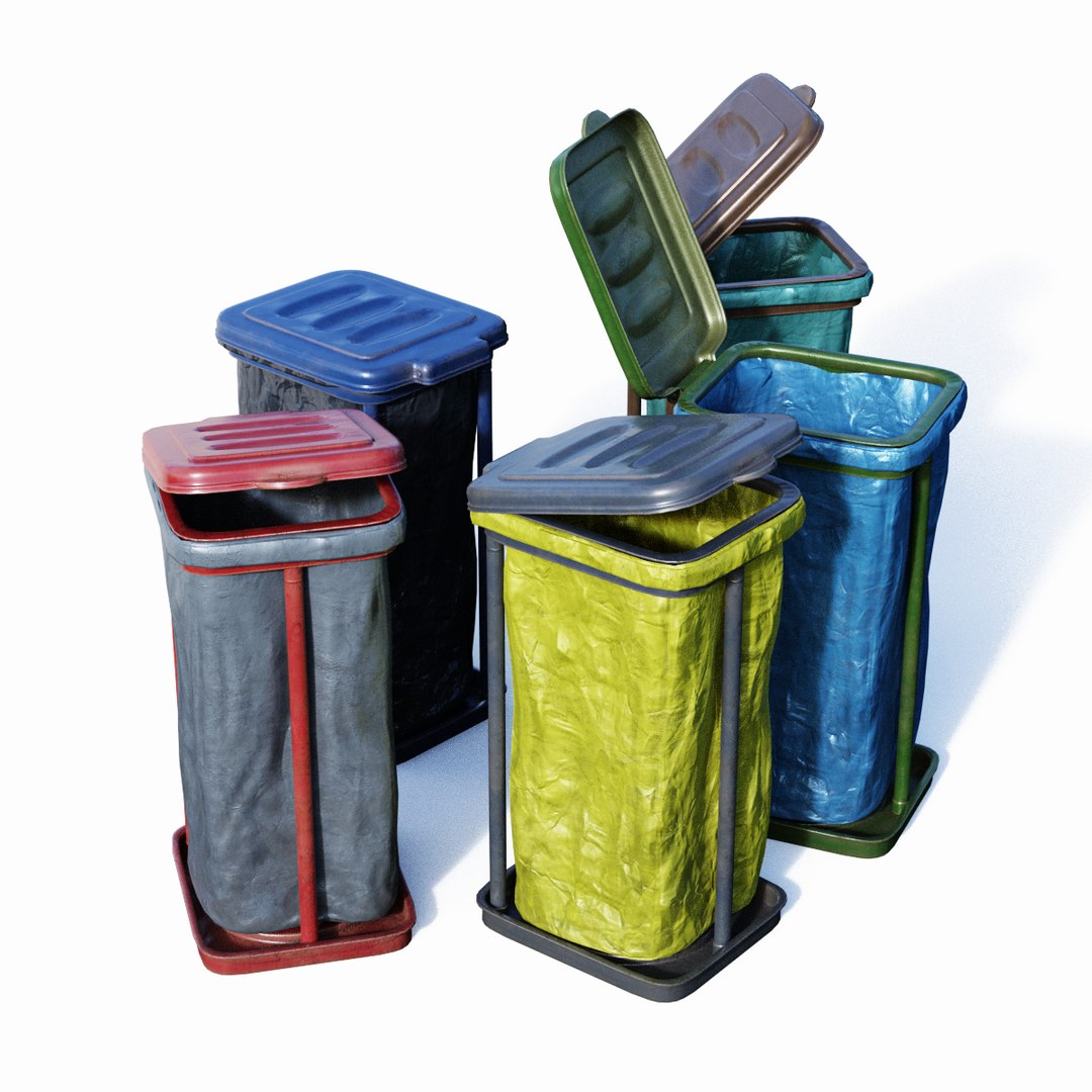 modelo 3d Contenedor de basura - TurboSquid 2133840