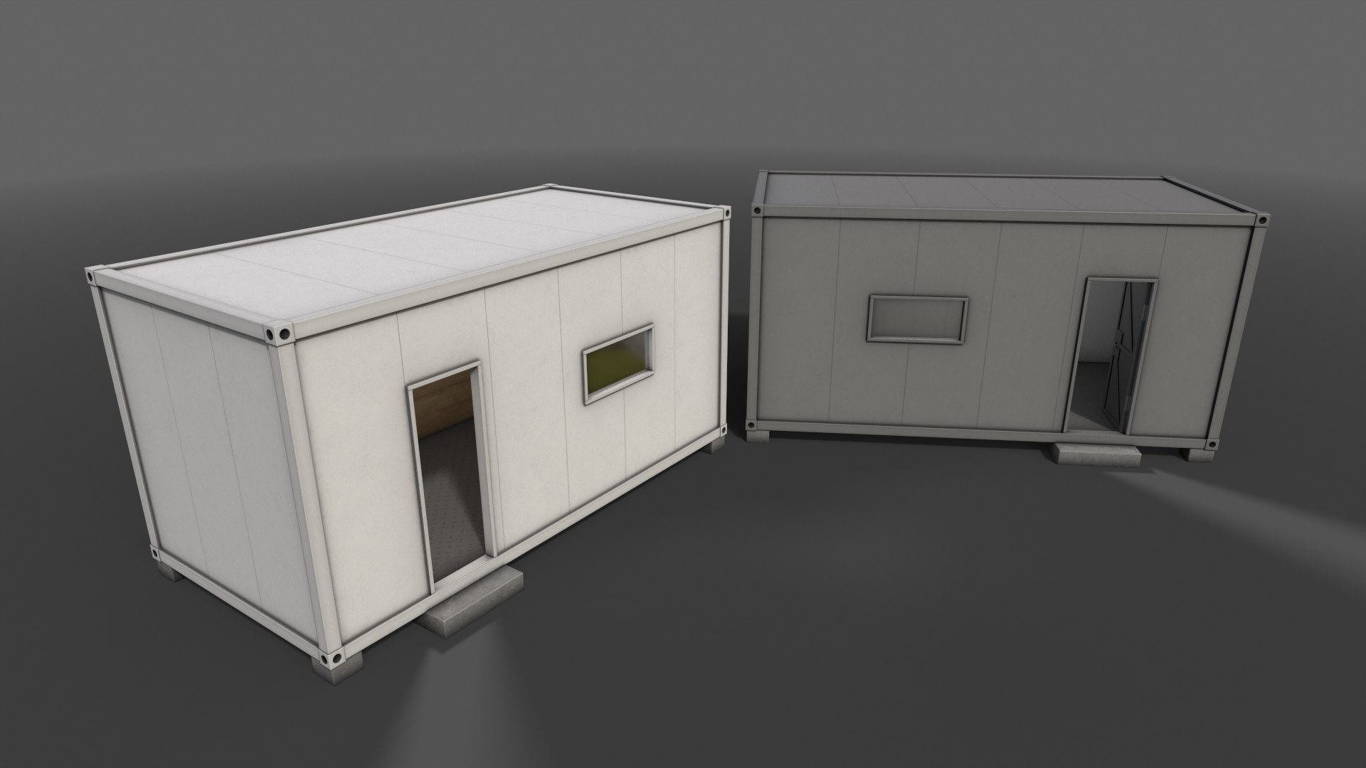 3D Model PBR Container House AB 20ft V4 - TurboSquid 2137123