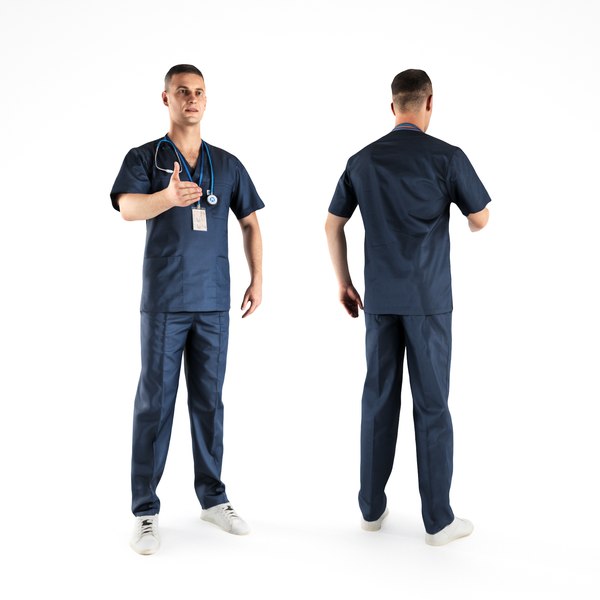 human man surgical character 3D model