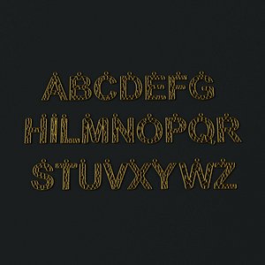 3D ALPHABET VORONOI JEWEL model