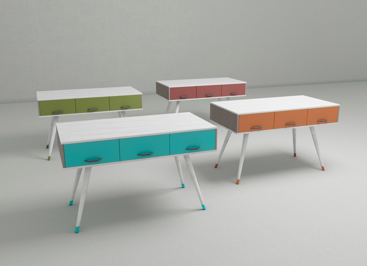 3D SIDEBOARD COLOR Model - TurboSquid 2048708