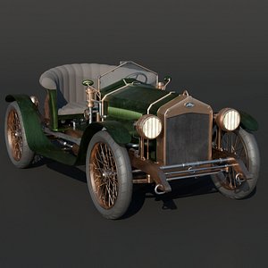 3D Vintage Steampunk Car